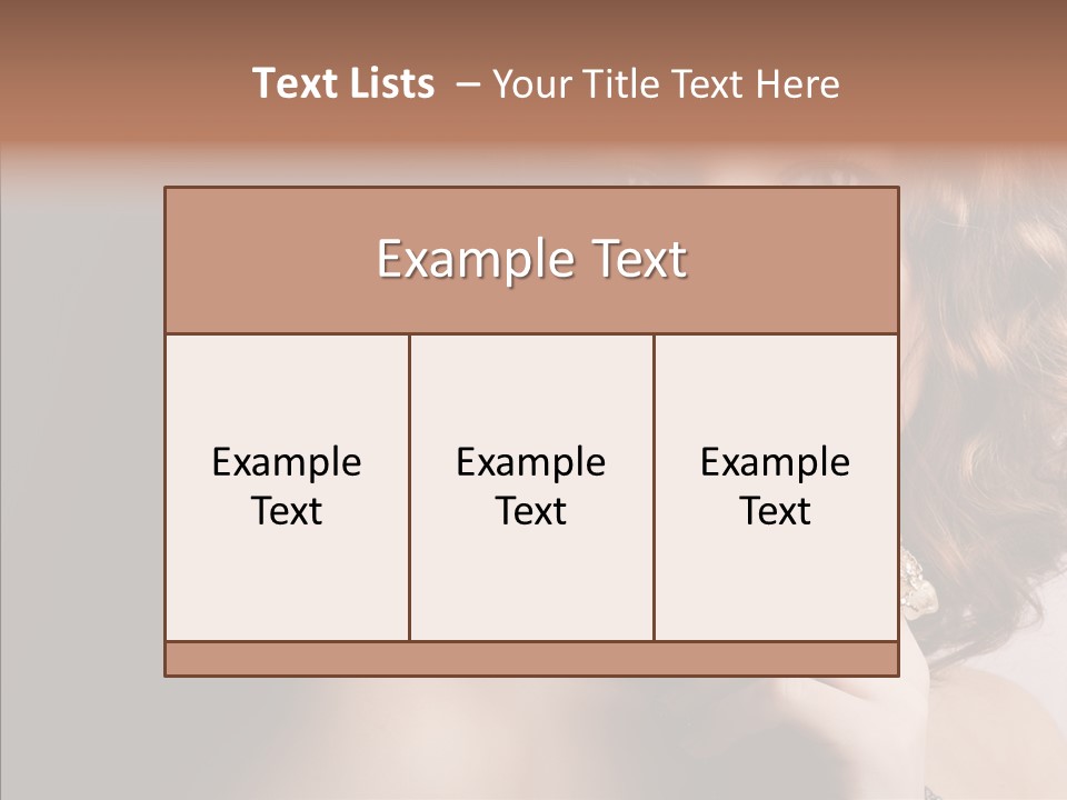 Make Up Image Curls PowerPoint Template