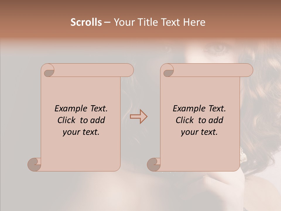 Make Up Image Curls PowerPoint Template