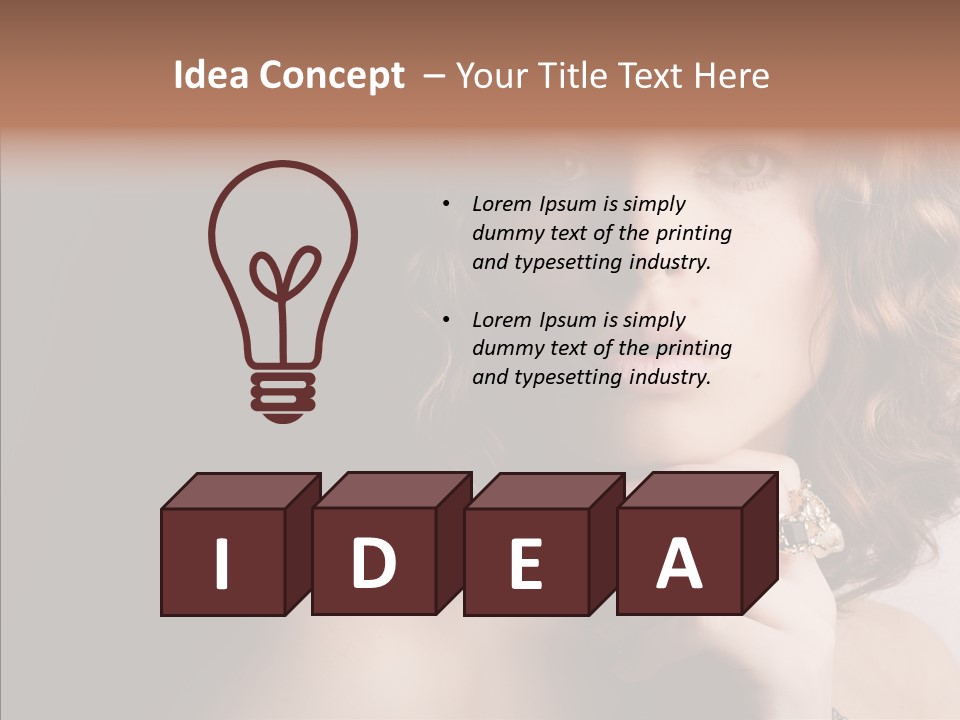 Make Up Image Curls PowerPoint Template