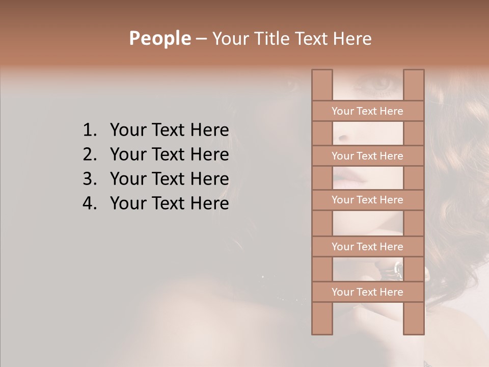 Make Up Image Curls PowerPoint Template