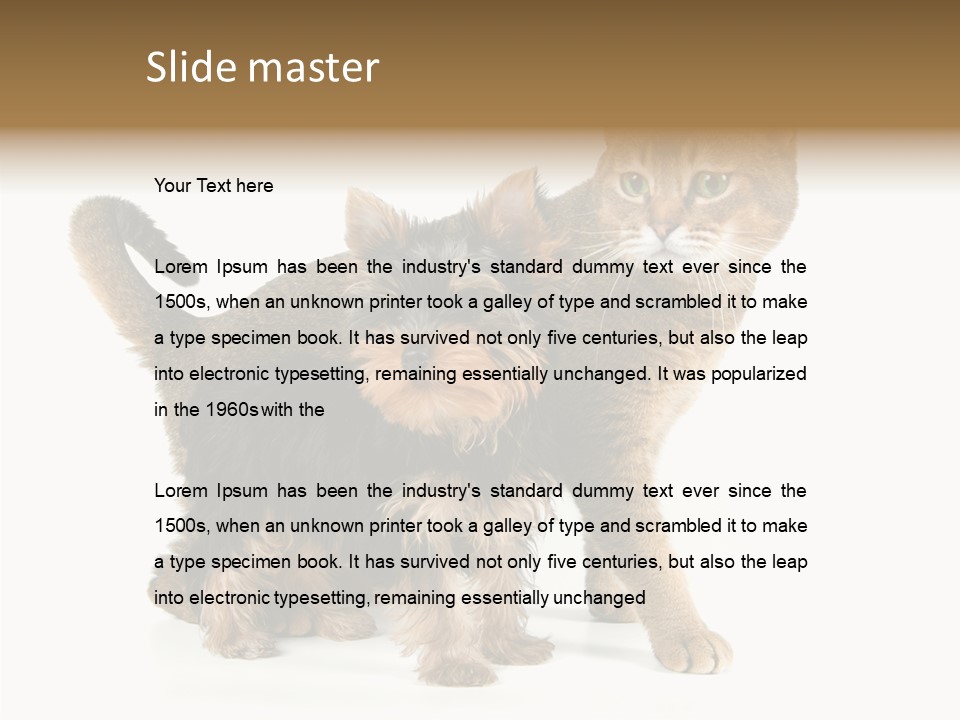 Single Childhood Purr PowerPoint Template
