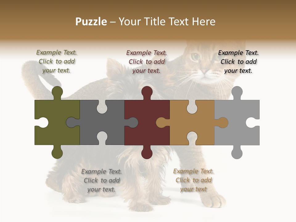 Single Childhood Purr PowerPoint Template