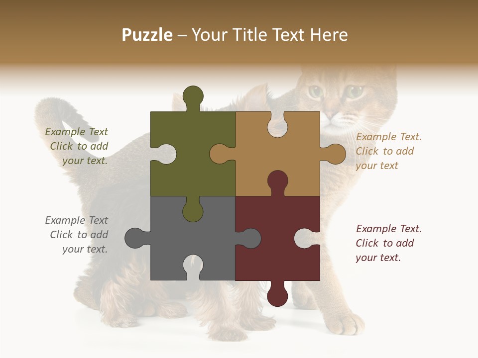 Single Childhood Purr PowerPoint Template