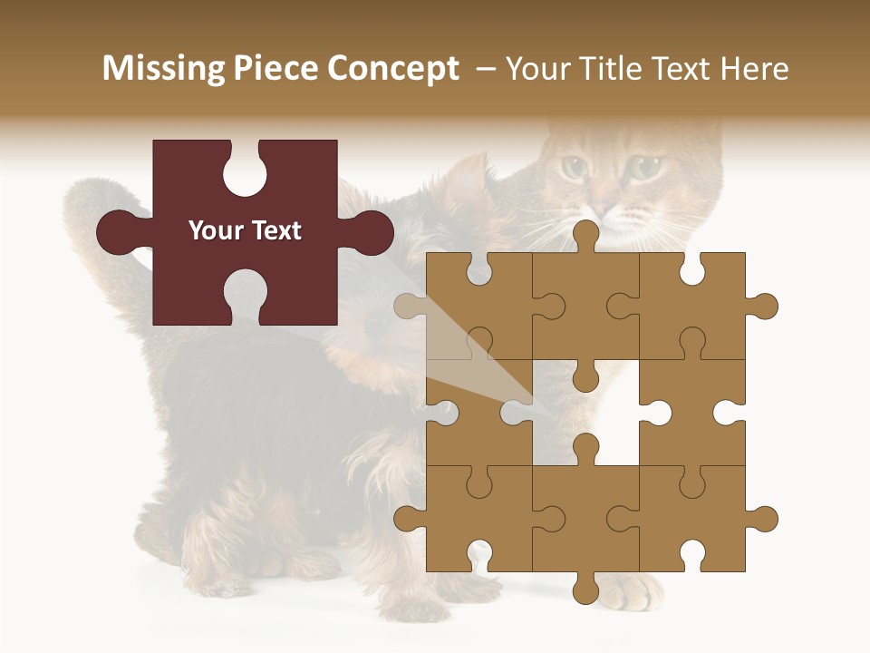 Single Childhood Purr PowerPoint Template