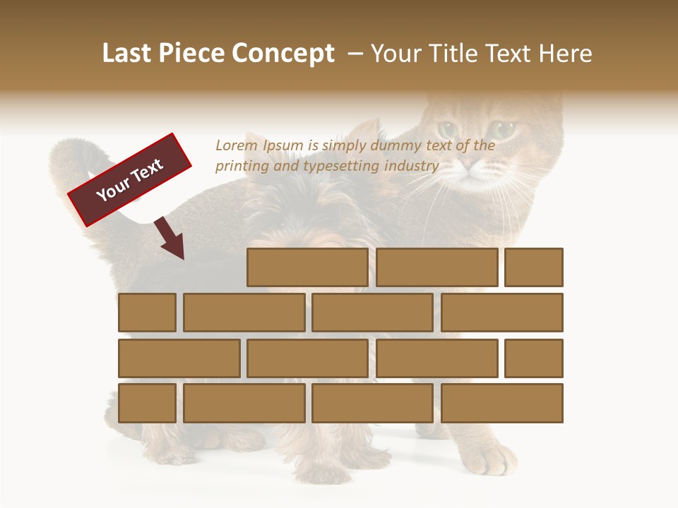 Single Childhood Purr PowerPoint Template