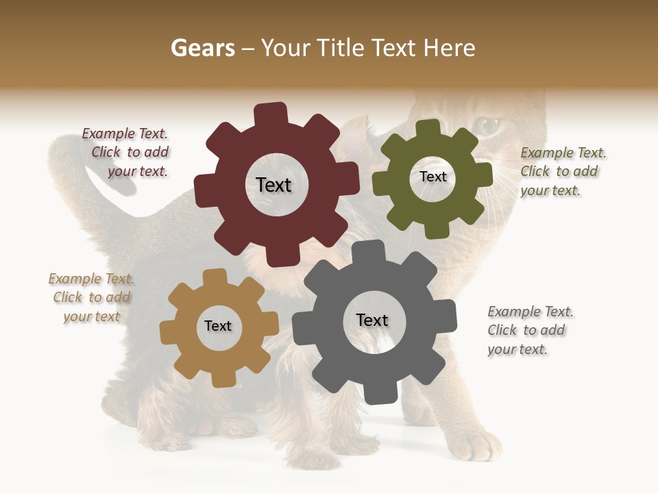 Single Childhood Purr PowerPoint Template