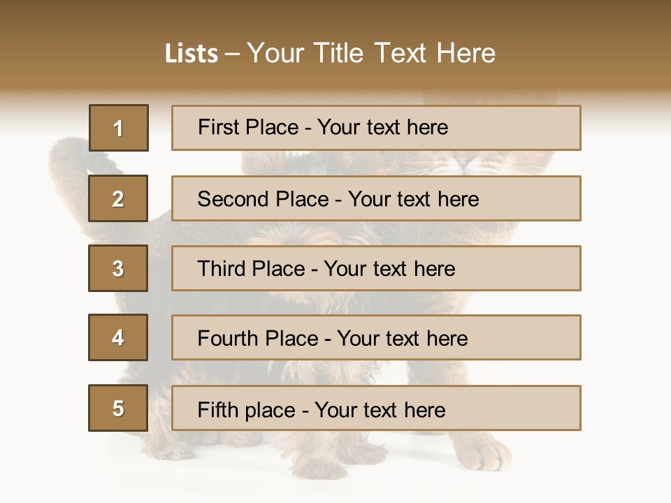 Single Childhood Purr PowerPoint Template