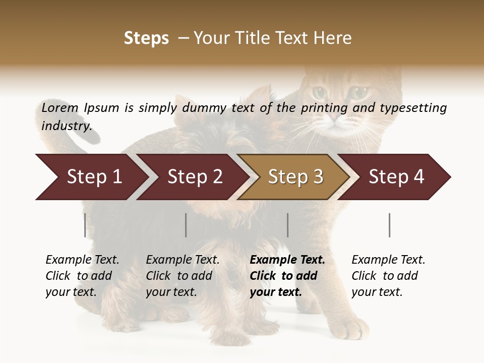 Single Childhood Purr PowerPoint Template