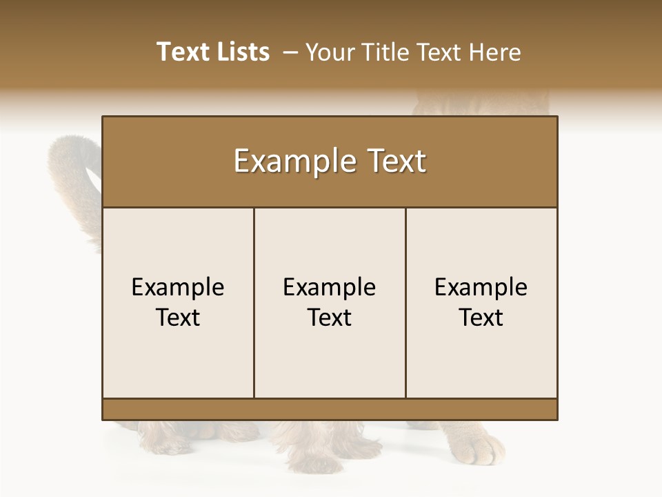 Single Childhood Purr PowerPoint Template