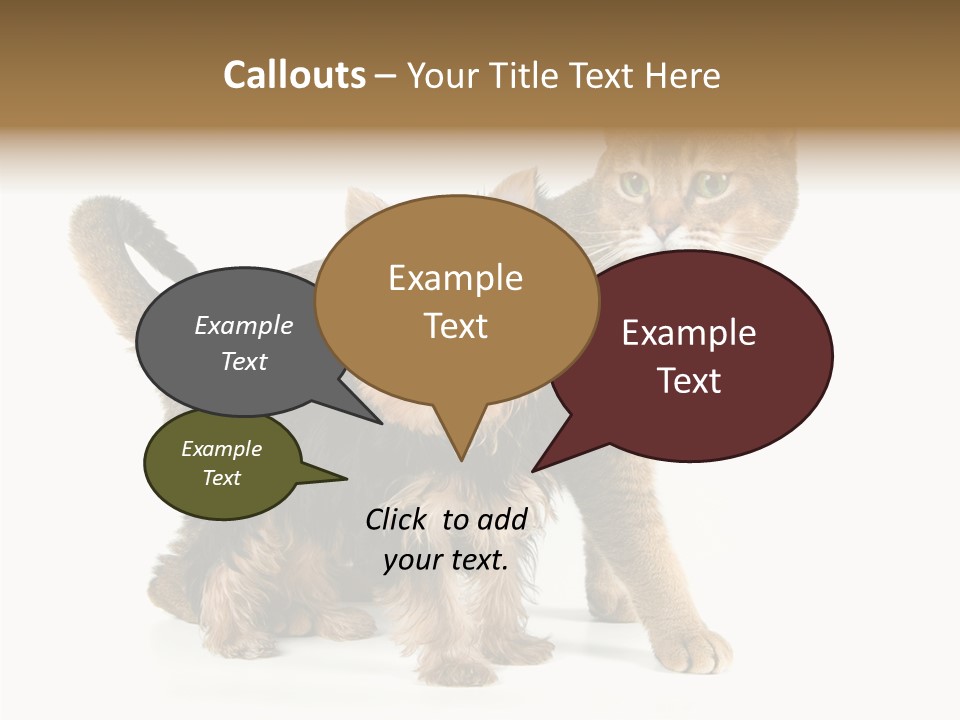 Single Childhood Purr PowerPoint Template