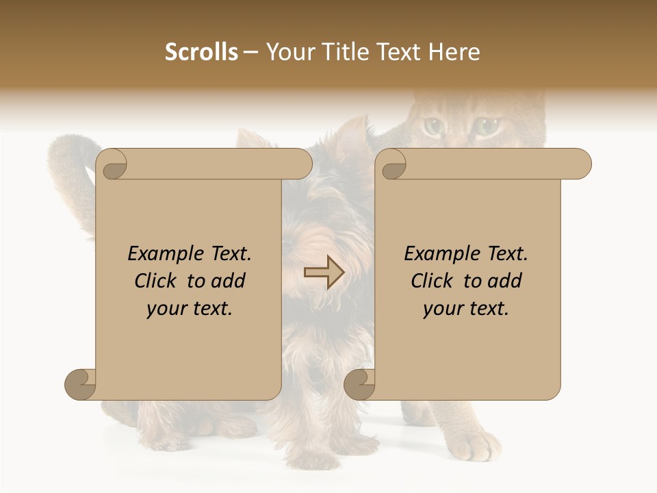 Single Childhood Purr PowerPoint Template