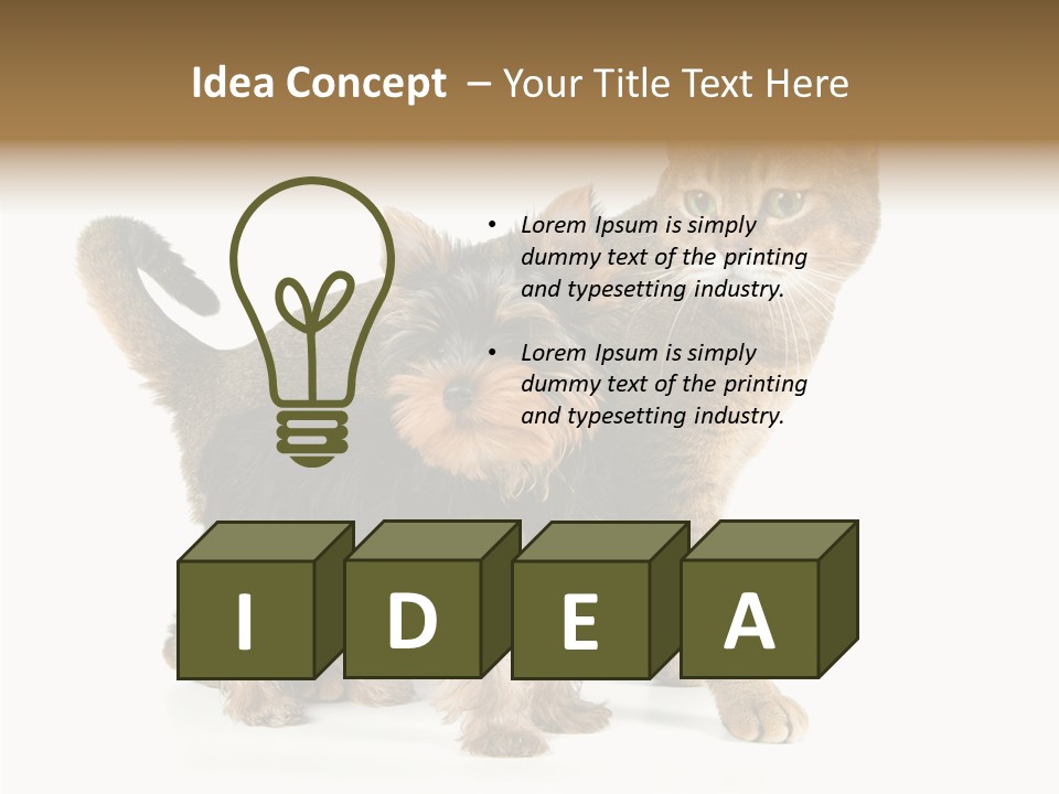 Single Childhood Purr PowerPoint Template