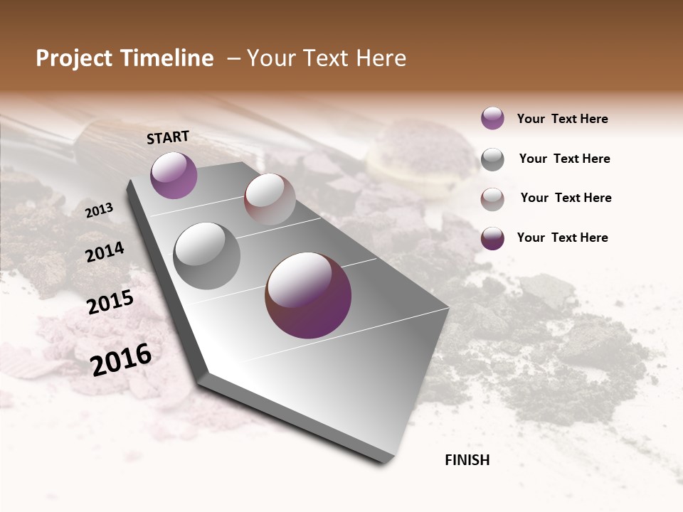 Look Pink Brush PowerPoint Template