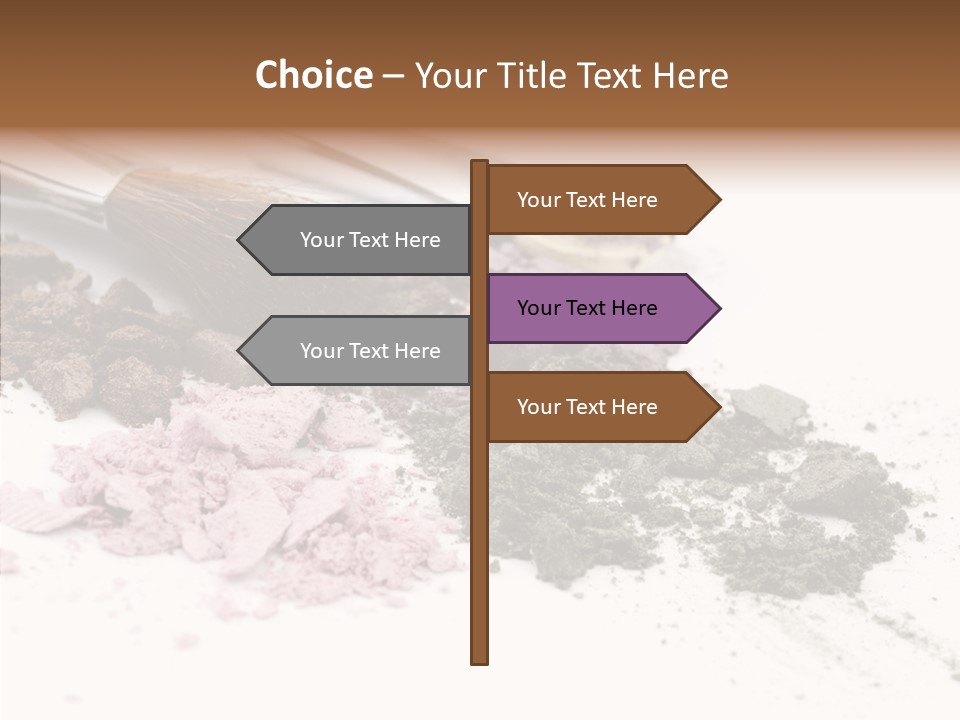 Look Pink Brush PowerPoint Template