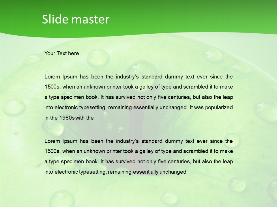 Refreshment Healthy Colored PowerPoint Template