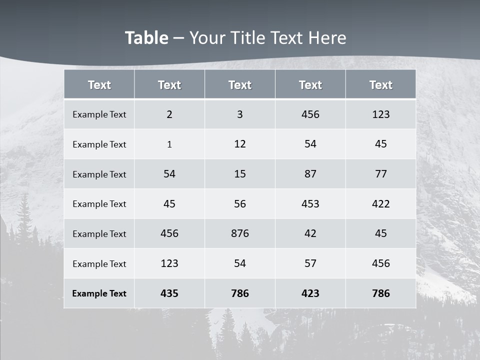 Winter Snow National PowerPoint Template