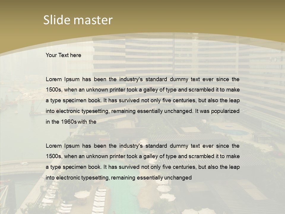 Pool District Town PowerPoint Template