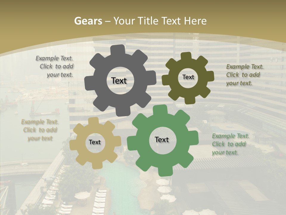 Pool District Town PowerPoint Template