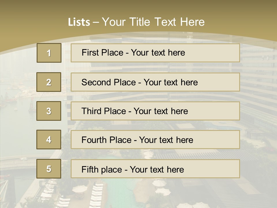 Pool District Town PowerPoint Template