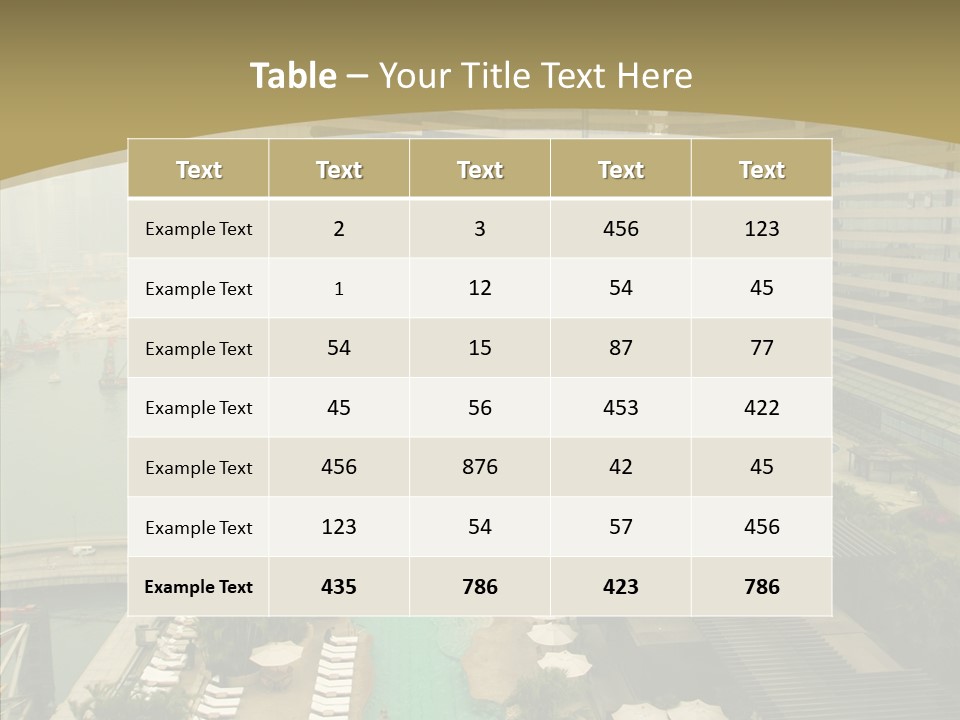Pool District Town PowerPoint Template