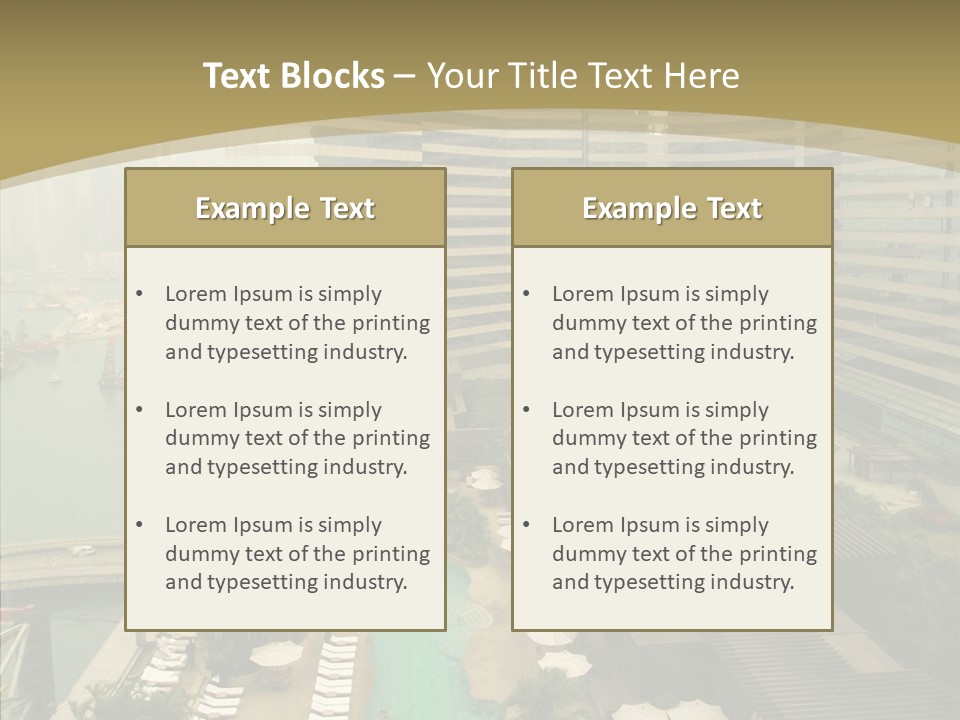 Pool District Town PowerPoint Template
