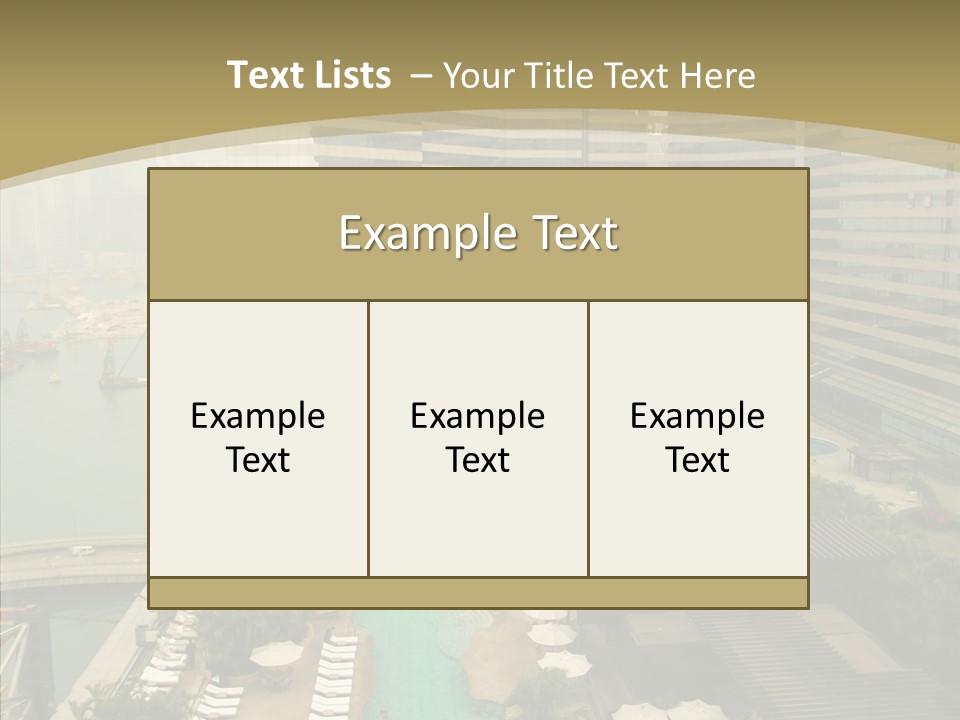 Pool District Town PowerPoint Template