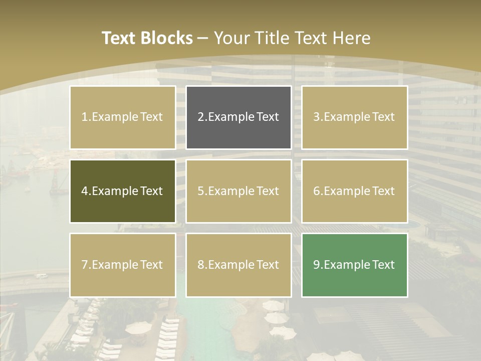 Pool District Town PowerPoint Template