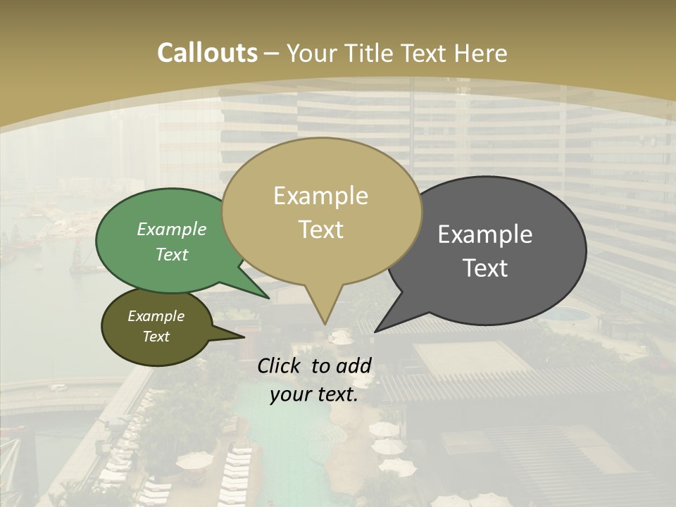 Pool District Town PowerPoint Template
