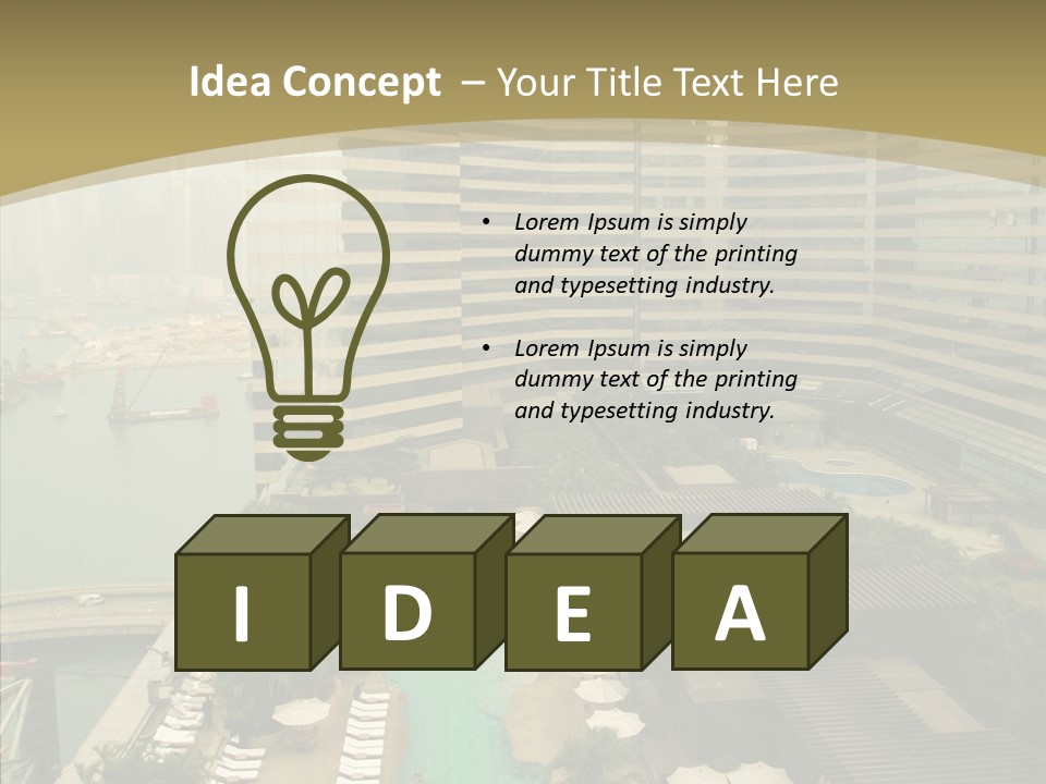 Pool District Town PowerPoint Template