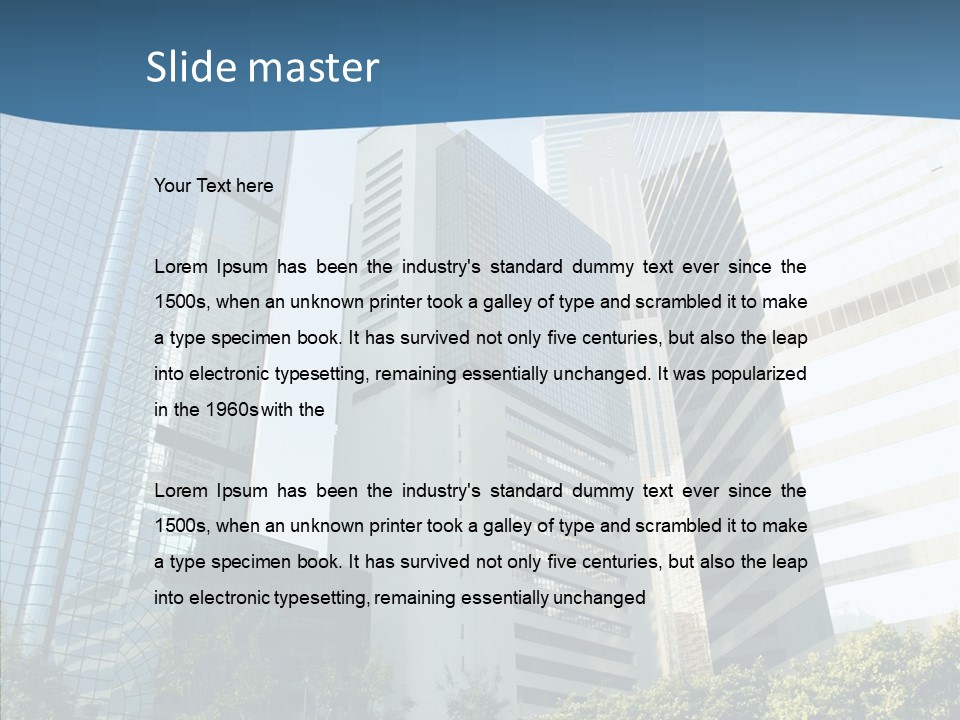 District Megapolis Skyscraper PowerPoint Template