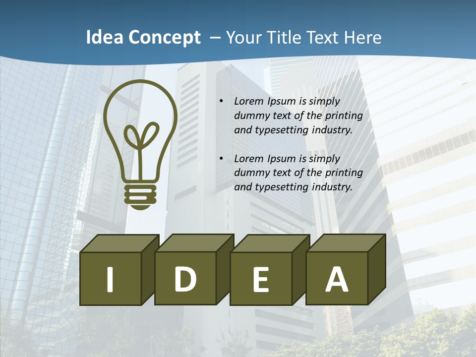 District Megapolis Skyscraper PowerPoint Template