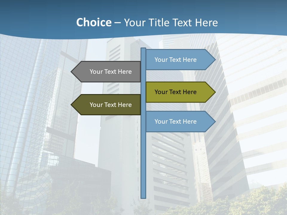 District Megapolis Skyscraper PowerPoint Template