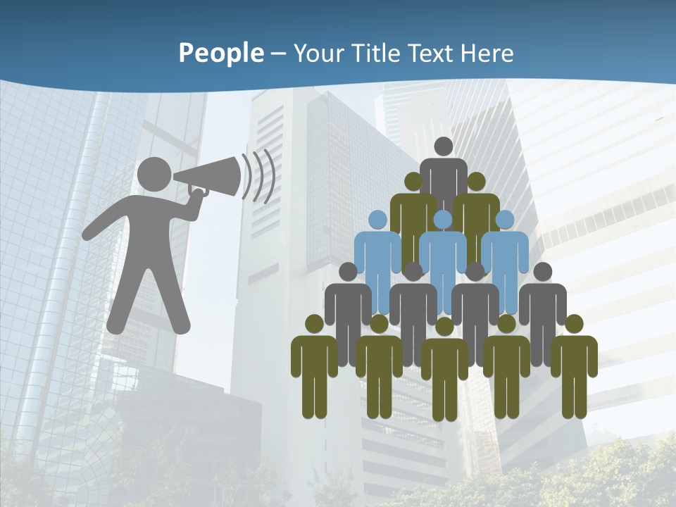 District Megapolis Skyscraper PowerPoint Template