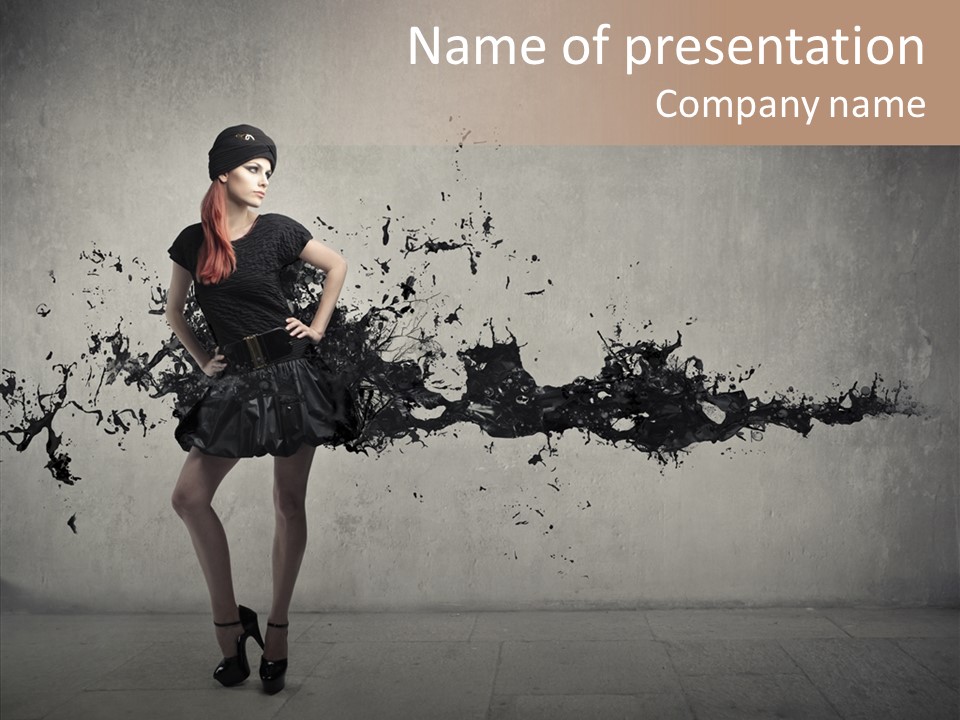 Heels Digit Girl PowerPoint Template