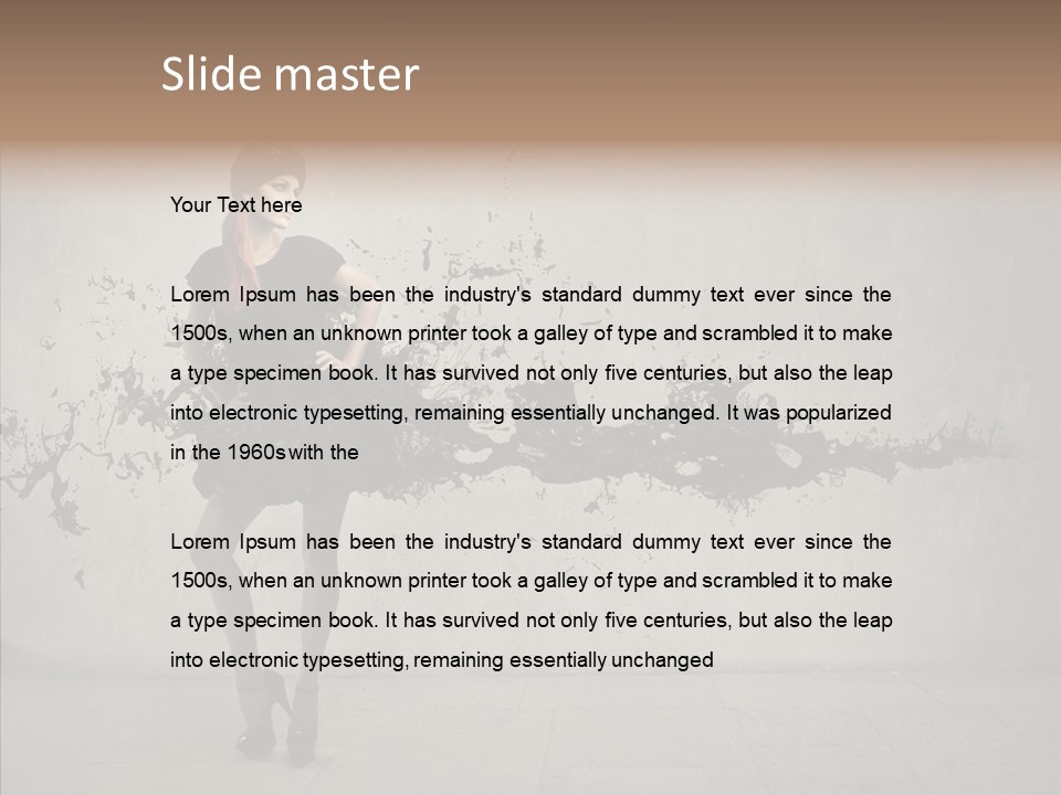 Heels Digit Girl PowerPoint Template