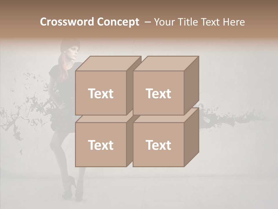 Heels Digit Girl PowerPoint Template