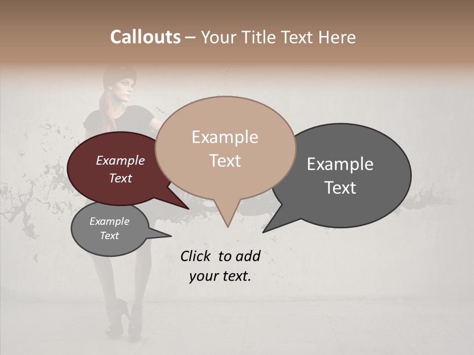 Heels Digit Girl PowerPoint Template