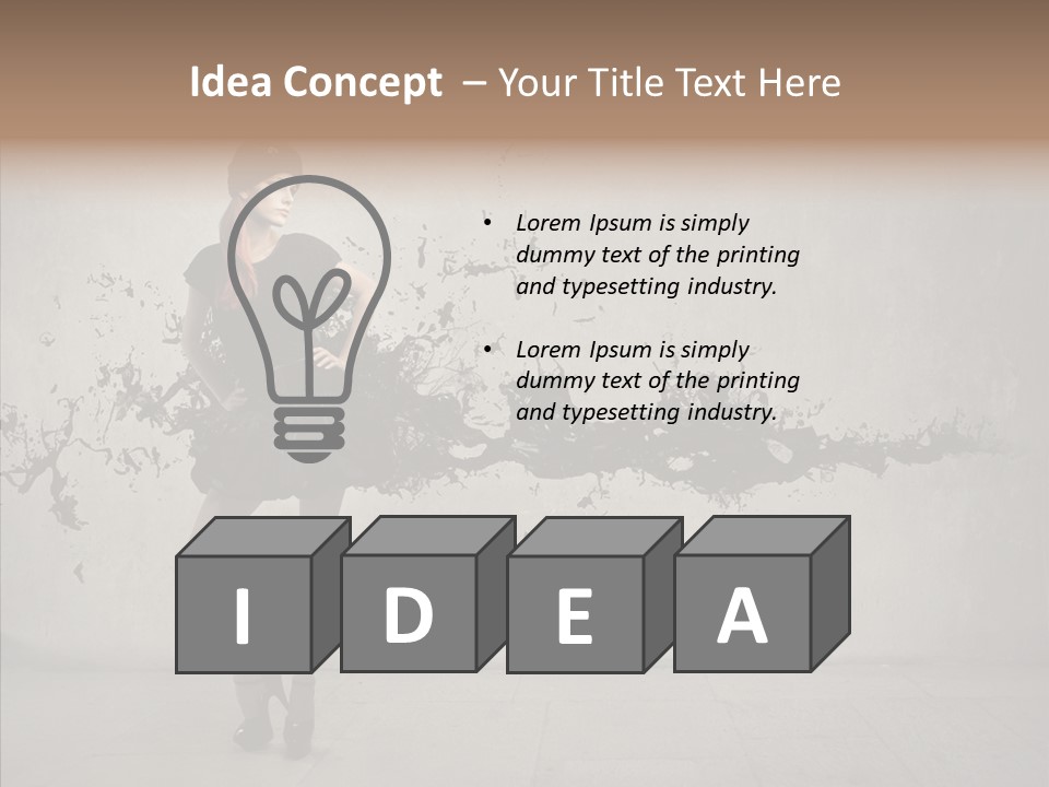 Heels Digit Girl PowerPoint Template