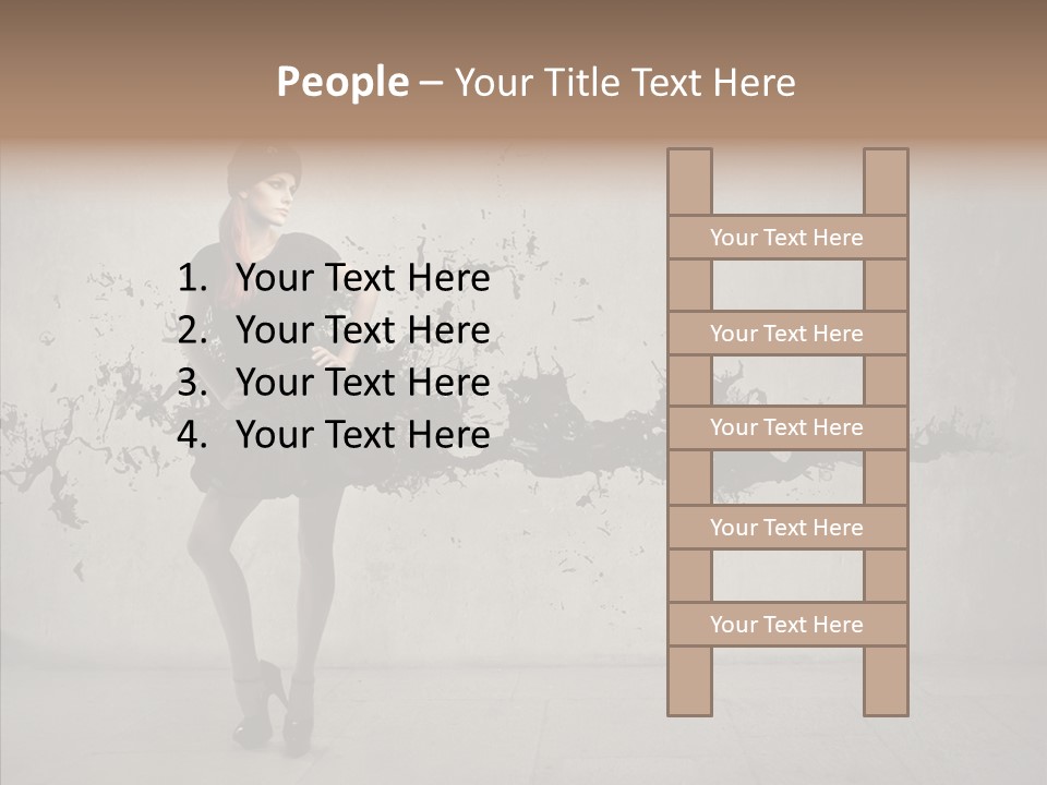 Heels Digit Girl PowerPoint Template