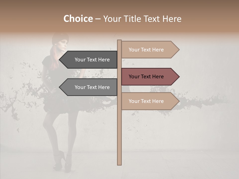 Heels Digit Girl PowerPoint Template