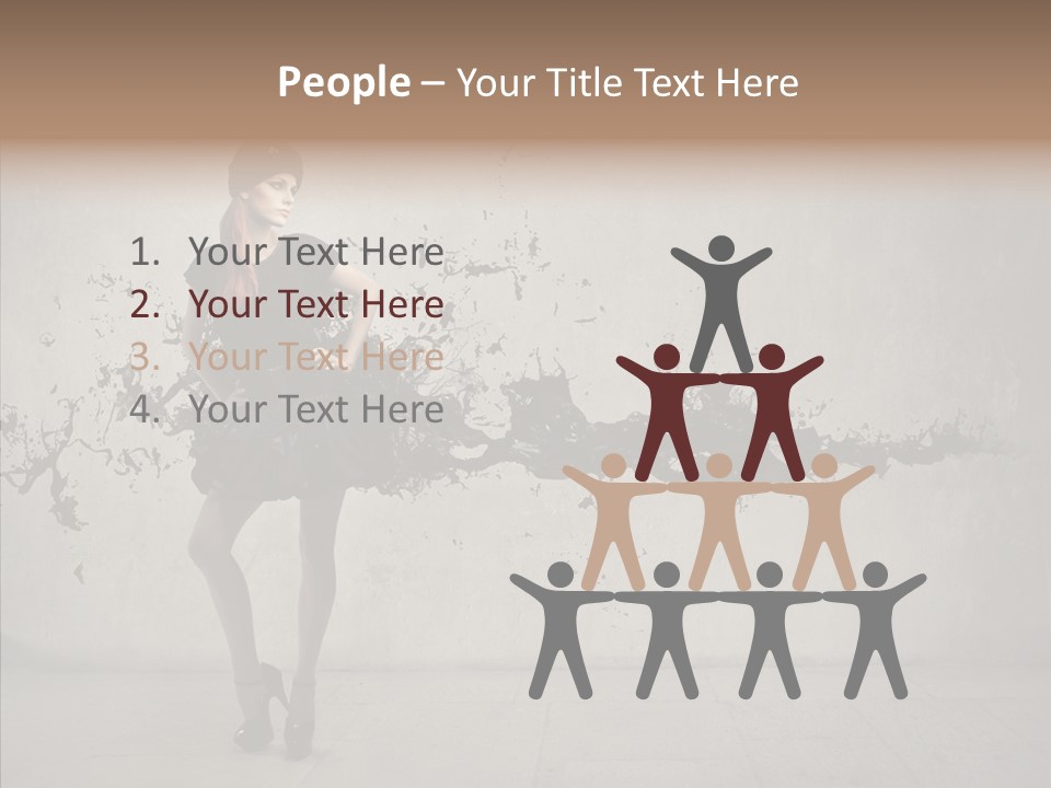 Heels Digit Girl PowerPoint Template