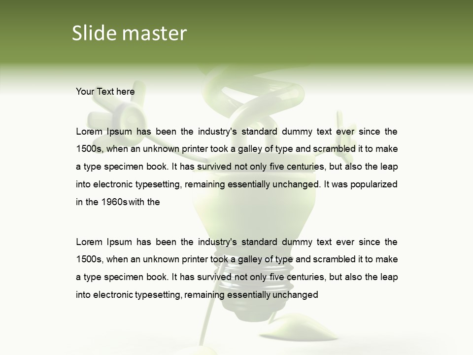 Background Lightbulb Solutions PowerPoint Template