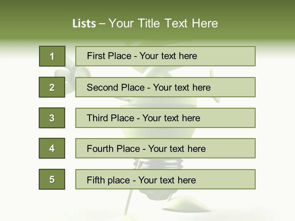 Background Lightbulb Solutions PowerPoint Template