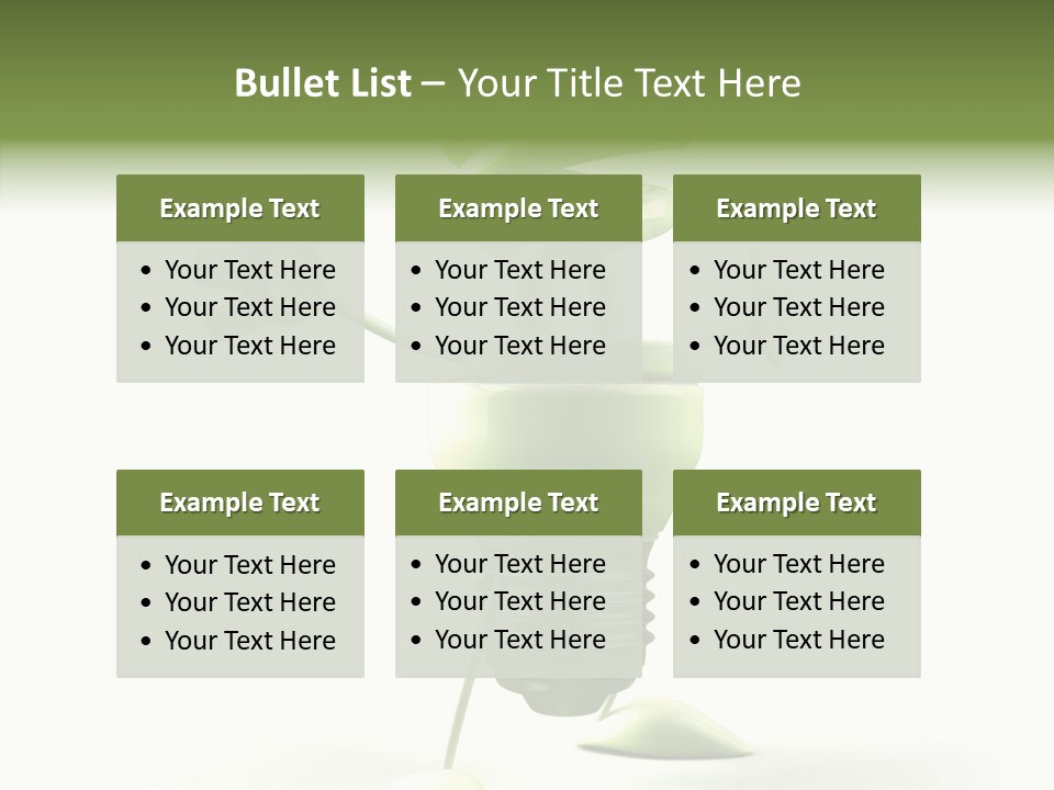 Background Lightbulb Solutions PowerPoint Template