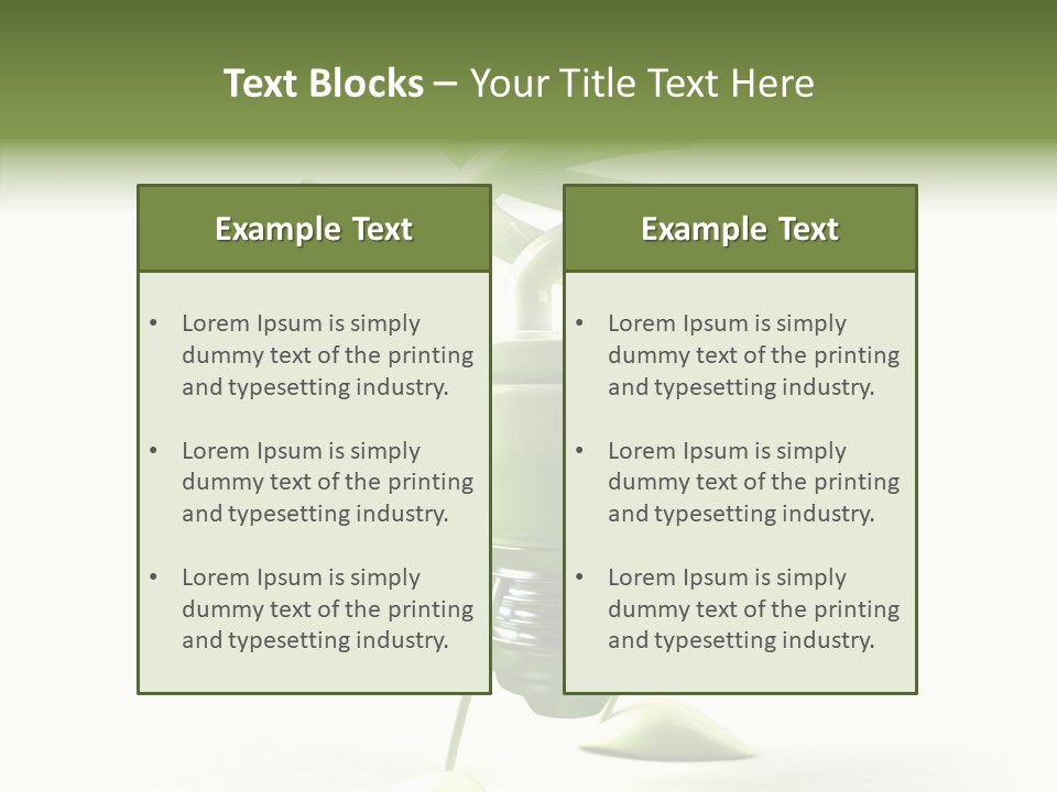 Background Lightbulb Solutions PowerPoint Template