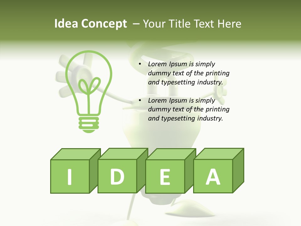 Background Lightbulb Solutions PowerPoint Template