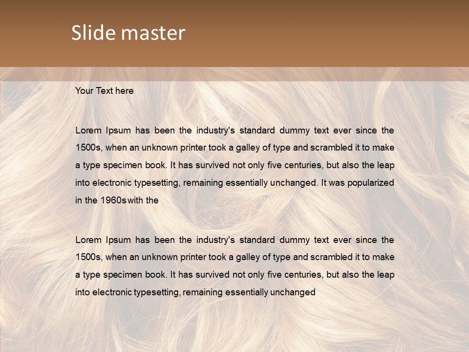 Abstract Blonde Blond PowerPoint Template
