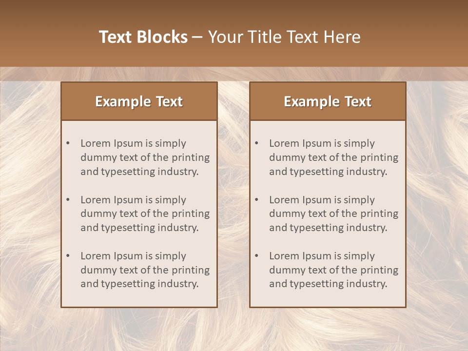 Abstract Blonde Blond PowerPoint Template