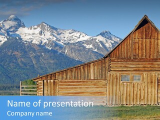 Teton National Park Agriculture Americana PowerPoint Template