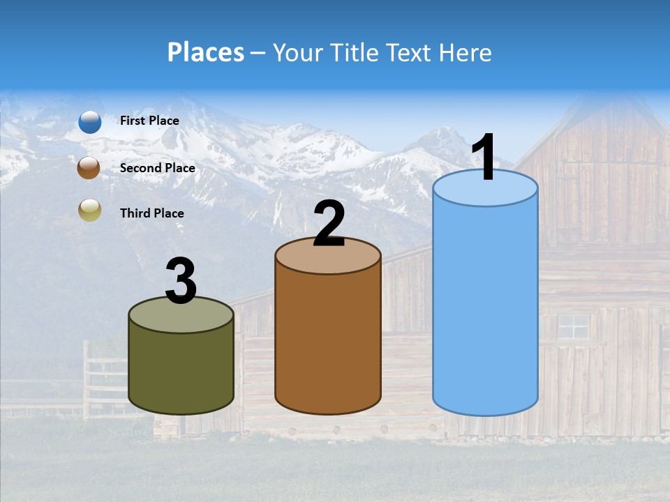 Teton National Park Agriculture Americana PowerPoint Template